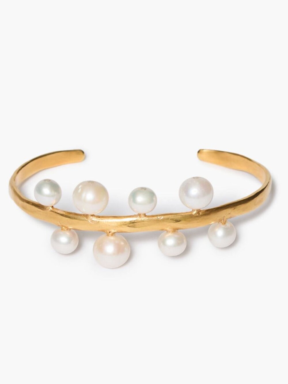 NEW - Chan Luu - Brass and Pearl Cuff Bracelet